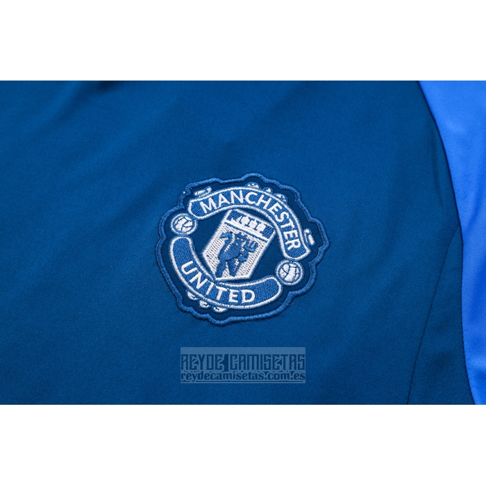 Chandal del Manchester United Manga Corta 2023-2024 Azul - Pantalon Corto